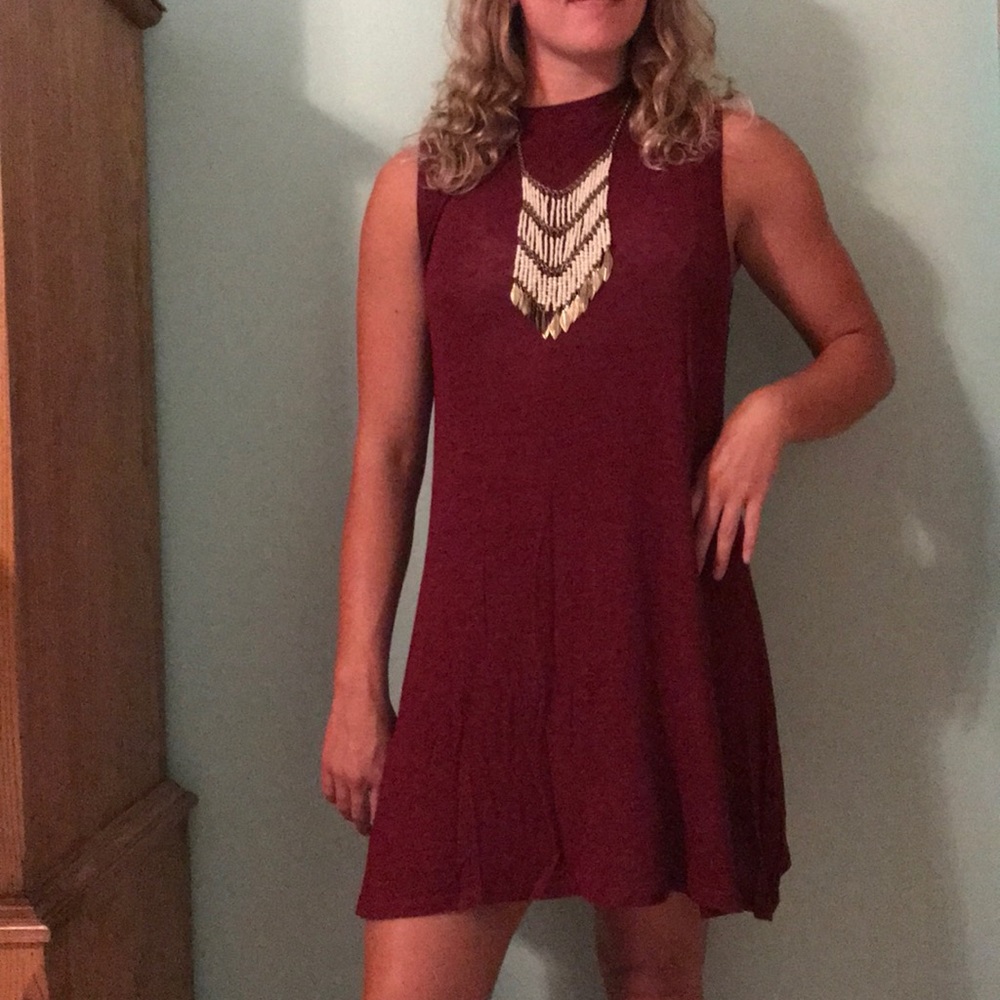 MAROON DRESS